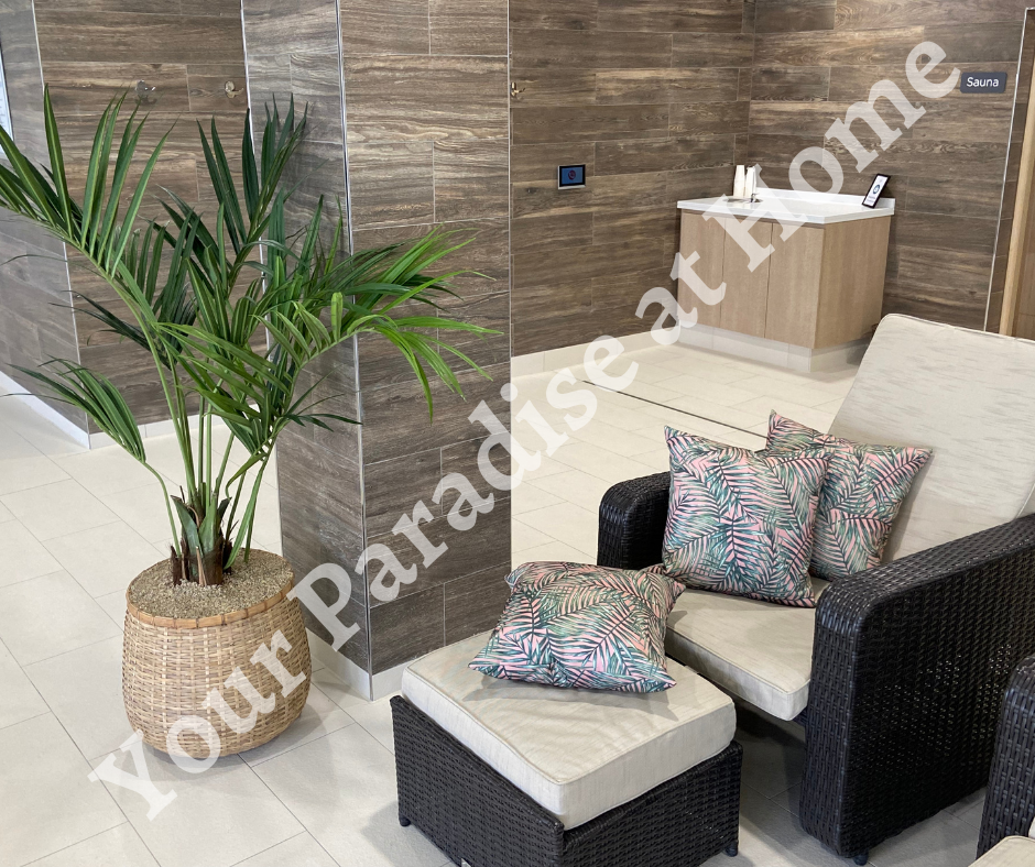 Palm Leaves on Blush Pink Outdoor Cushion Cover