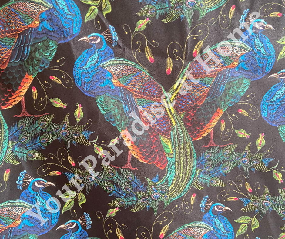 Peacocks Velvet Cushion Cover