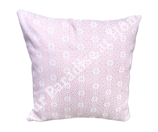 Pink Pastel Flowers Outdoor Cushion