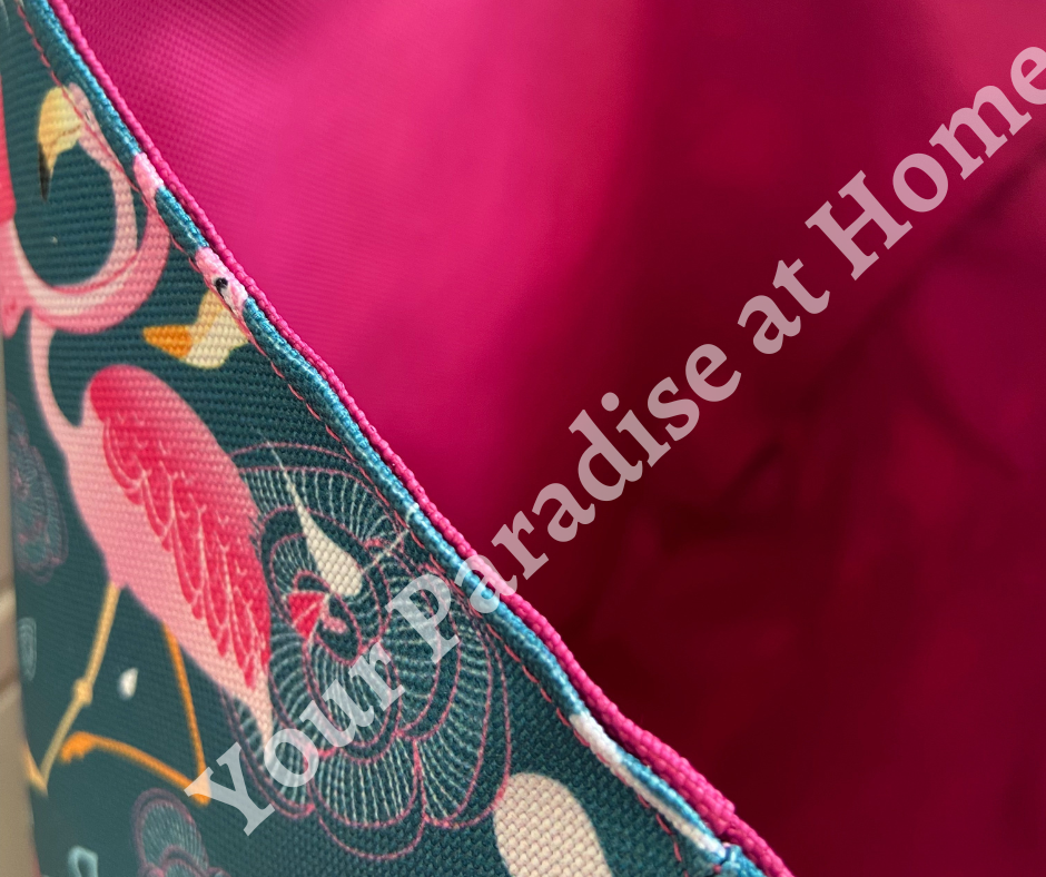 Pink Flamingos Tote Bag with zipped inside pocket