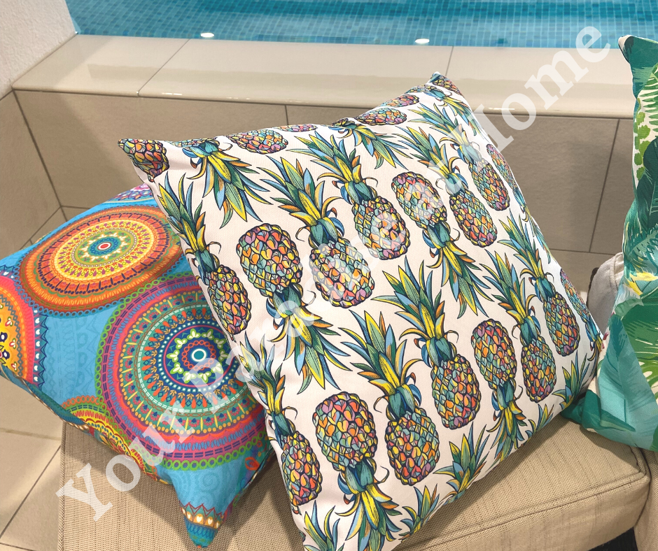 Rainbow Pineapples Outdoor Cushion Cover