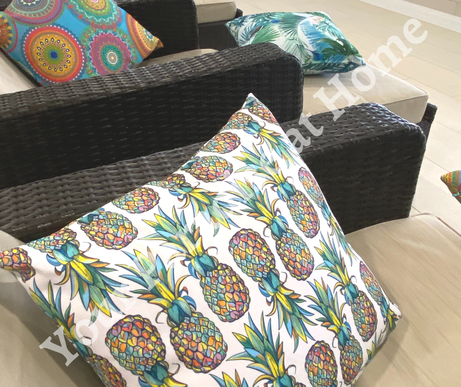 Rainbow Pineapples Outdoor Cushion Cover