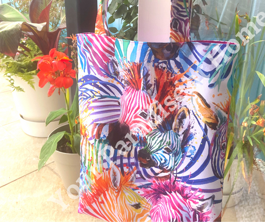 Rainbow Zebras Tote Bag