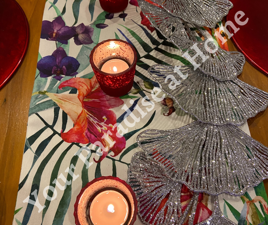 Exotic Flowers Table Runner