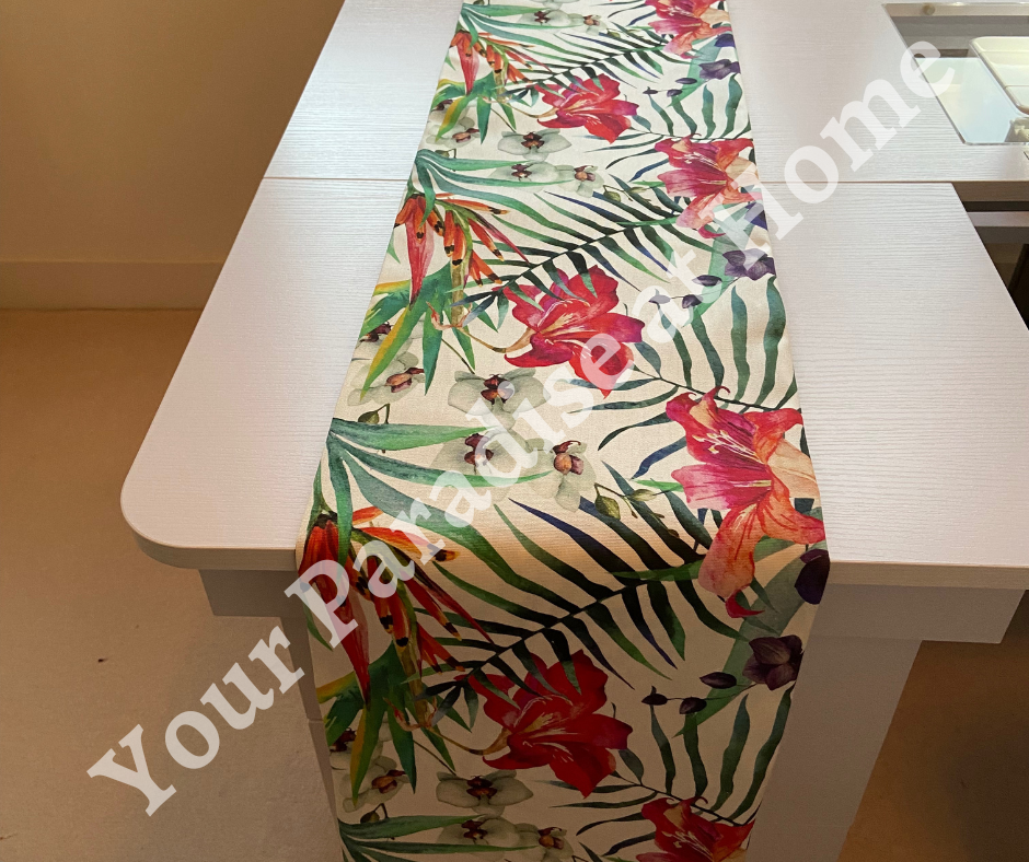 Exotic Flowers Table Runner