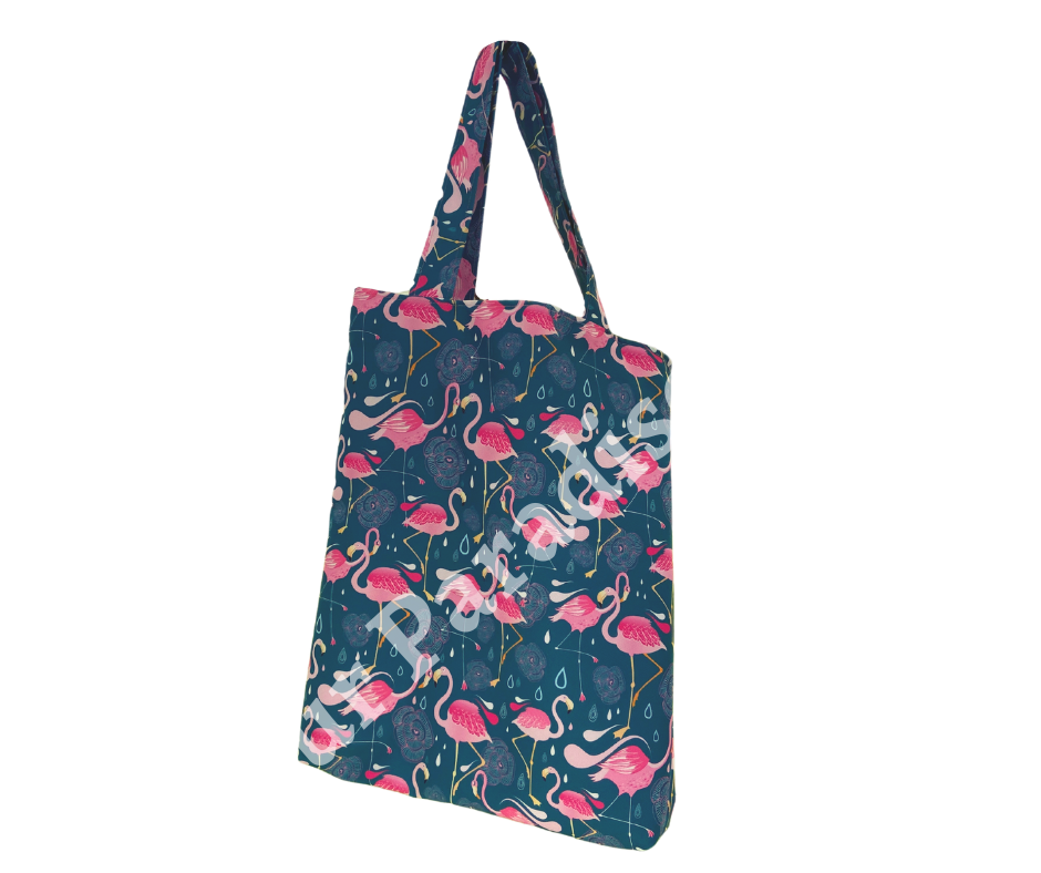 Pink Flamingos Tote Bag with zipped inside pocket