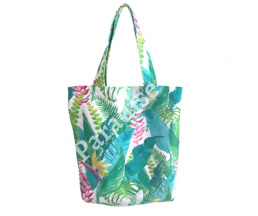 Turquoise Jungle Tote Bag