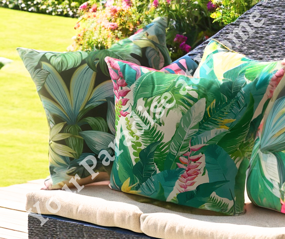 Tropical Leaves Outdoor Cushion