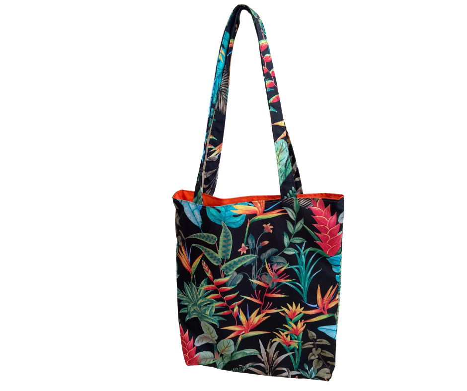 Bird of Paradise Tote Bag with zipped inside pocket