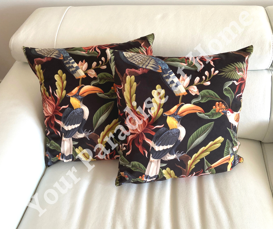 Velvet, luxury indoor cushion. Perfect to add an exotic look to your living room. Soft velvet fabric, zipped and washable cushion cover.