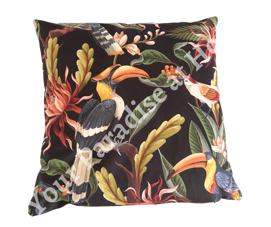 Velvet, luxury indoor cushion. Perfect to add an exotic look to your living room. Soft velvet fabric, zipped and washable cushion cover.