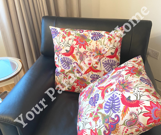 Colourful outdoor cushion for your garden. Weatherproof fabric is water resistant and UV resistant. Cushion covers are zipped and washable.