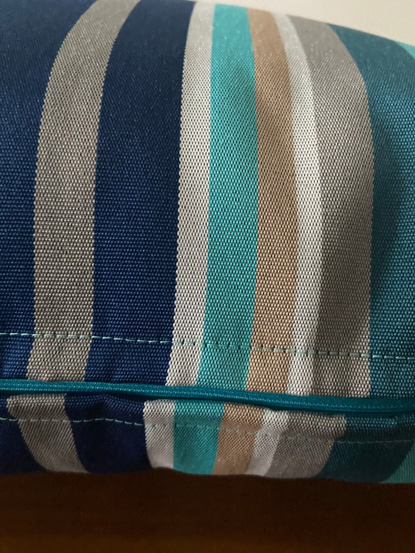 Beach Blue Stripes Cushion Cover