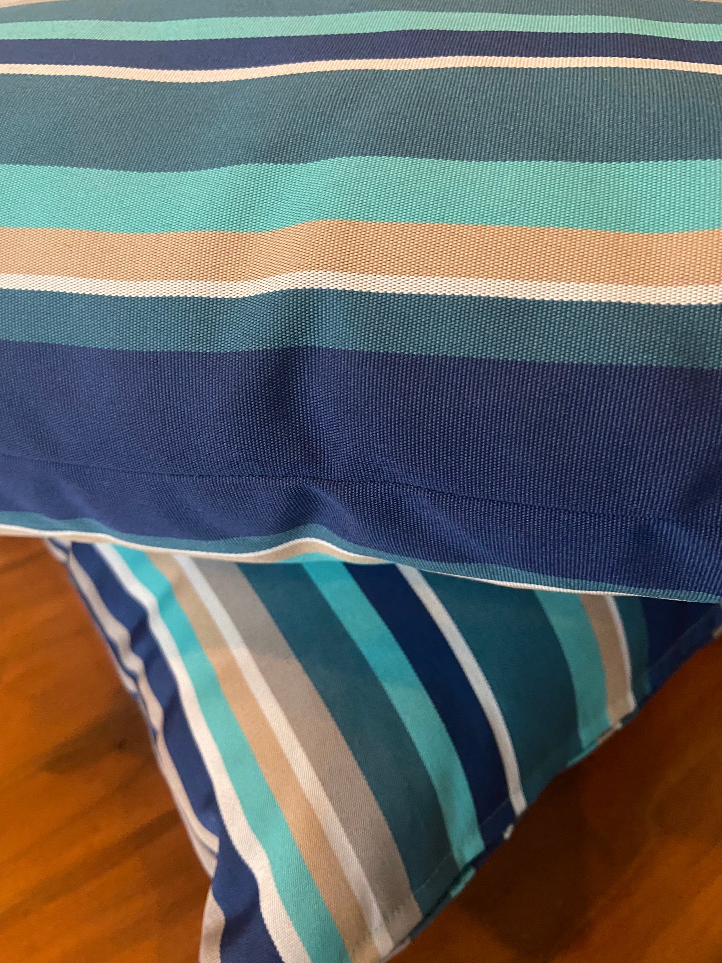 Beach Blue Stripes Cushion Cover
