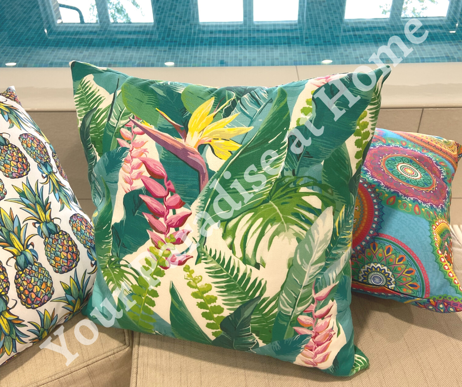 Turquoise Jungle Outdoor Cushion Cover