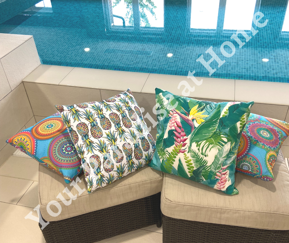 Turquoise Jungle Outdoor Cushion Cover