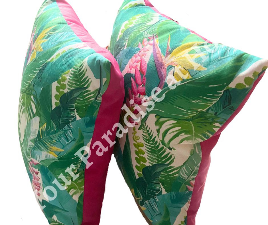 Turquoise Jungle Outdoor Cushion Cover