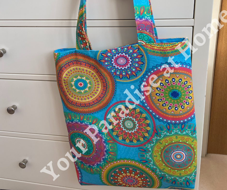 Turquoise Mandalas Tote Bag