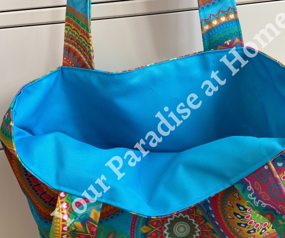 Turquoise Mandalas Tote Bag